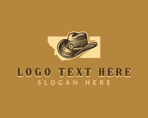 Geography - Cowboy Hat Montana logo design