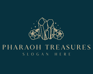 Crystal Gem Flower logo design