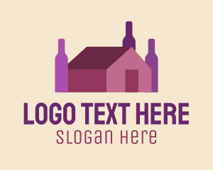 Bottles - Grape Wine House logo design