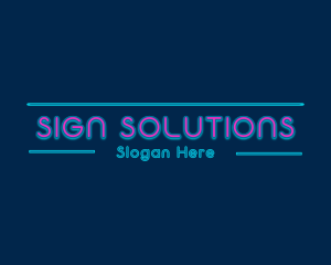 Signage - Neon Business Signage logo design