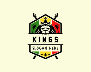 Lion Shield Crown logo design