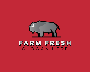 Bison Farm Animal logo design