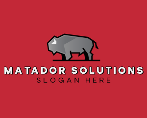 Matador - Bison Farm Animal logo design