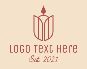 Boutique - Petal Candle Scent logo design