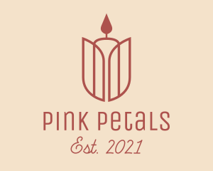 Petal Candle Scent logo design