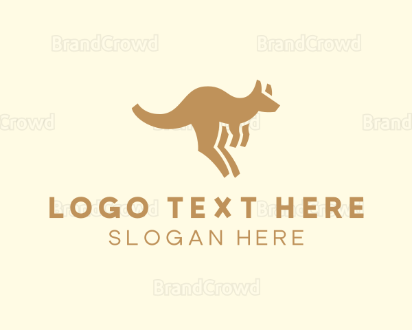 Jumping Kangaroo Joey Logo