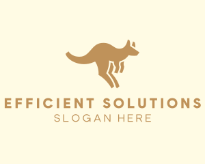 Administration - Jumping Kangaroo Joey logo design