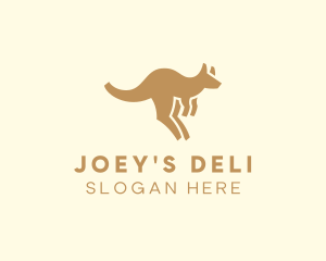 Jumping Kangaroo Joey logo design