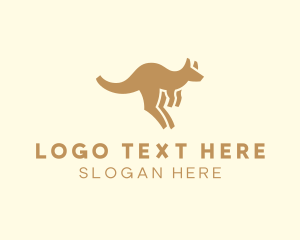 State - Jumping Kangaroo Joey logo design