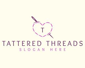 Needle Heart Stitch logo design