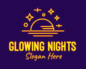 Neon Lights - Sunset Neon Lights logo design