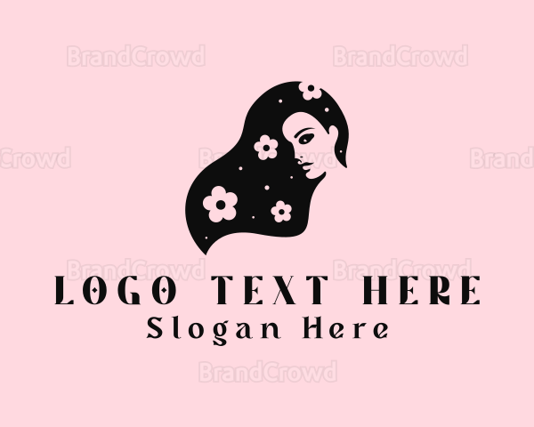Beautiful Flower Lady Logo
