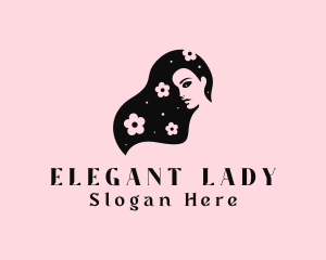 Beautiful Flower Lady logo design