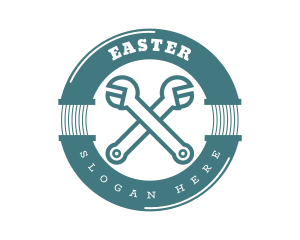 Fixer - Hipster Crossline  Wrenches logo design