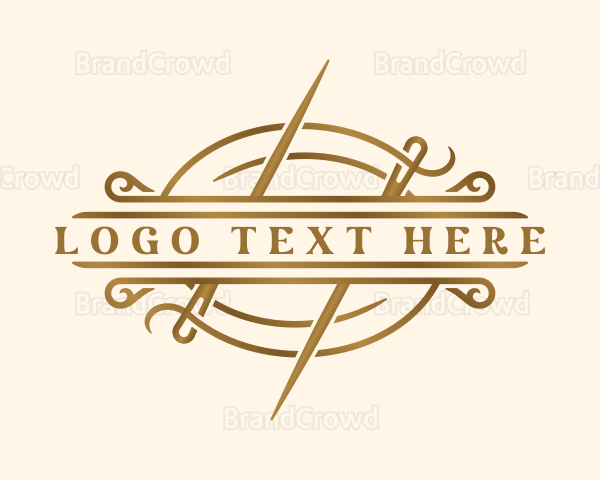 Fashion Sewing Needle Logo