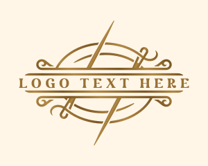 Thread - Fashion Sewing Needle logo design