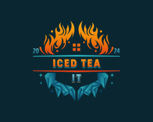 Flame Ice Ventilation logo design