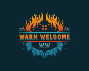 Flame Ice Ventilation logo design