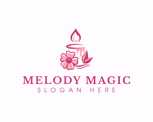 Scented - Flower Candle Relaxation logo design