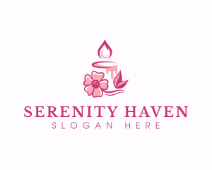 Relaxation - Flower Candle Relaxation logo design