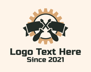 Tool - Mechanic Screwdriver Gear logo design
