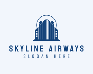 Skyline Building Real Estate logo design