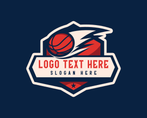 Basketball Tournament Badge Logo