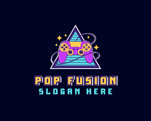 Pop - Y2K Retro Game Controller logo design