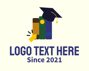 Teacher - Online Learning Books logo design