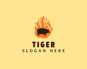 Flame Pig Barbecue Logo