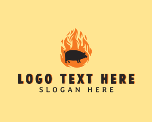 Flame Pig Barbecue Logo