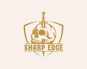 Dagger - Skull Sword Weapon logo design