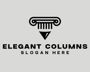 Legal Column Pencil logo design