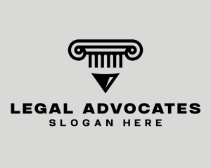 Legal Column Pencil logo design