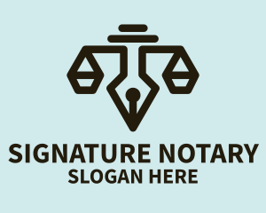 Notary - Legal Pen Notary logo design