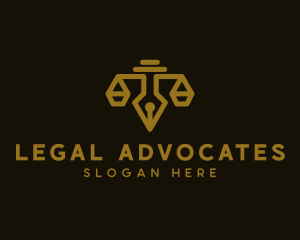 Legal Pen Notary logo design