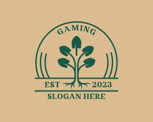 Shovel Tree Planting Garden Logo