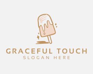 Dairy Sweets Popsicle logo design