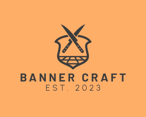 Kitchen Knife Crest logo design