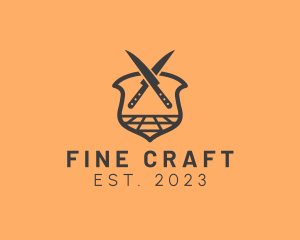 Kitchen Knife Crest logo design