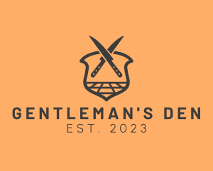 Kitchen Knife Crest logo design