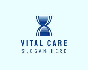 Blue Medical DNA logo design