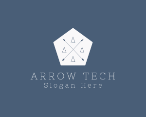 Hipster Pentagon Arrows logo design