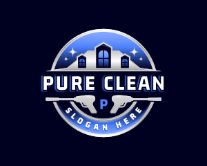 Pressure Washer Cleaning logo design