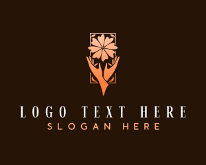 Yoga - Floral Hands Boutique logo design