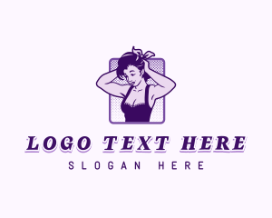 Lady - Pretty Woman Ribbon logo design