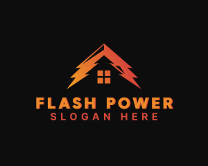 Electrical Lightning House logo design