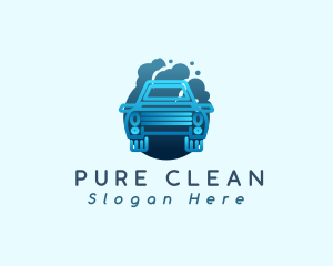 Car Wash Cleaning Bubbles logo design