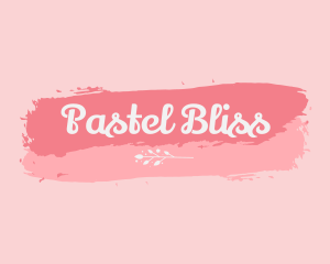 Pastel Floral Cosmetics Wordmark logo design