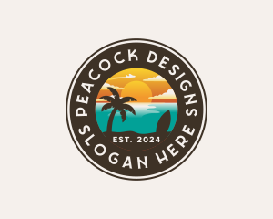 Beach Vacation Holiday Logo